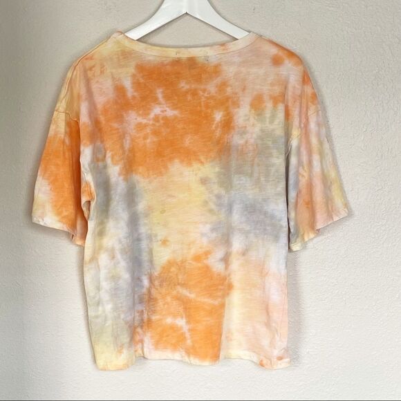 Lulus Orange Boxy Fit Oversized Cropped T-Shirt Size XS Casual Summer - Picture 3 of 7